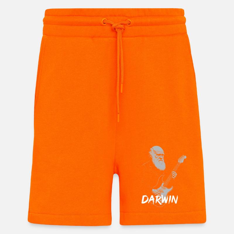 Darwin Playing Guitar Evolution - Shorts - made by SPREAD - SUNSET ORANGE