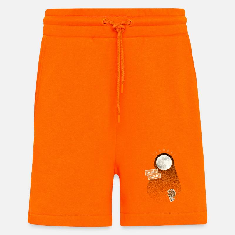 New beginning: begin again - Shorts - made by SPREAD - SUNSET ORANGE