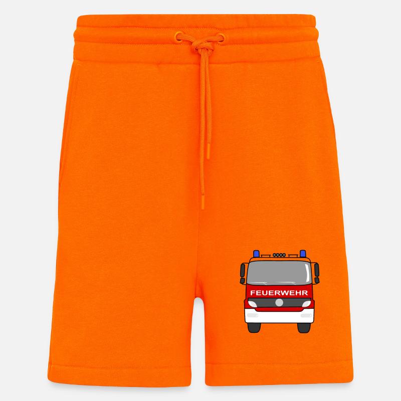 Fire Engine - Short bio décontracté fabriqué en UE - SUNSET ORANGE