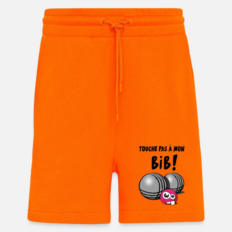 touche pas a mon bib - Short bio décontracté fabriqué en UE - SUNSET ORANGE