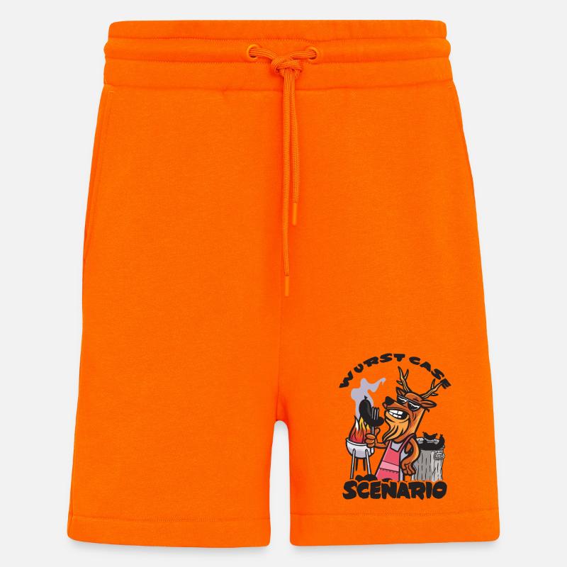 Wurst Case Scenario, Verkohlte Bratwurst - Shorts - made by SPREAD - SUNSET ORANGE