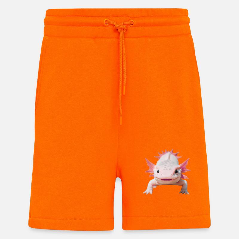 Glücklicher Axolotl - Shorts - made by SPREAD - SUNSET ORANGE