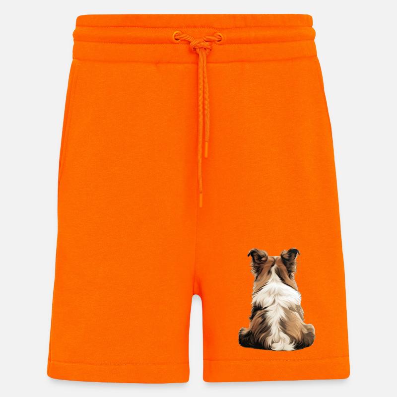 Chien de berger Shetland - Short bio décontracté fabriqué en UE - SUNSET ORANGE