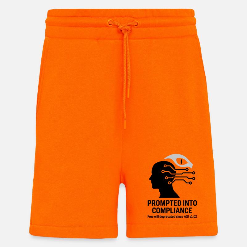 Souvenez-vous du basilic - Short bio décontracté fabriqué en UE - SUNSET ORANGE
