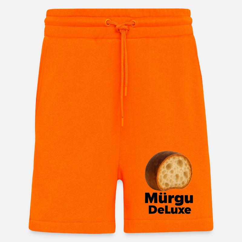 Mürgu Deluxe – Dialecte bernois Desing - - Short bio décontracté fabriqué en UE - SUNSET ORANGE