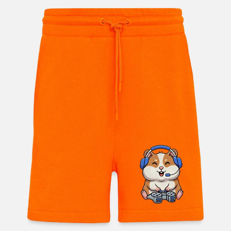 Hamsters while gaming - Shorts - made by SPREAD - SUNSET ORANGE