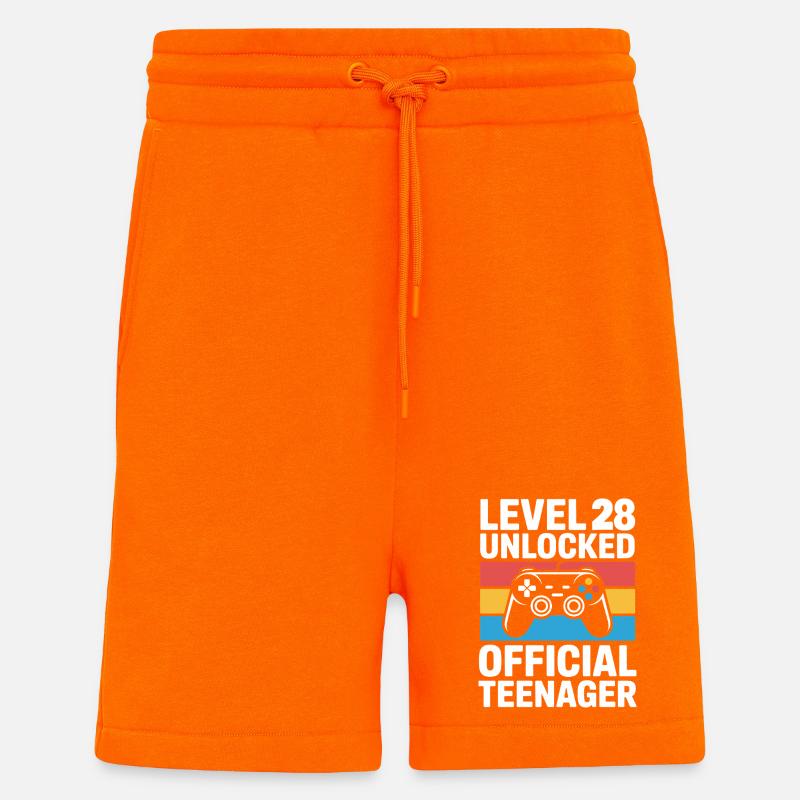 Level 28 Freigeschaltetes Tee-Tee - Shorts - made by SPREAD - SUNSET ORANGE