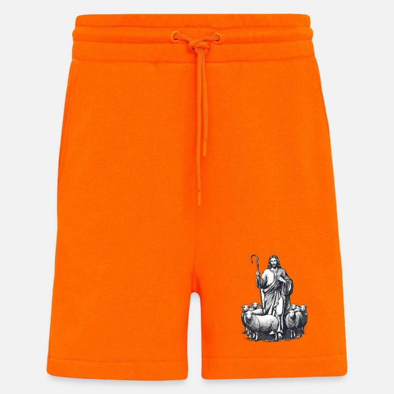 Hirte Jesus mit der Herde - Shorts - made by SPREAD - SUNSET ORANGE