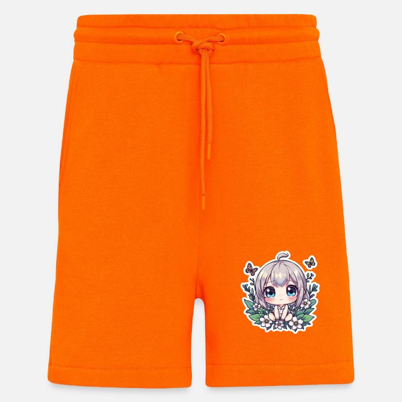 Chibi-Blumenzauber - Shorts - made by SPREAD - SUNSET ORANGE