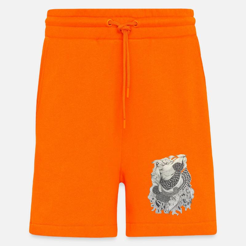 Koi Linienmuster Elegie - Shorts - made by SPREAD - SUNSET ORANGE