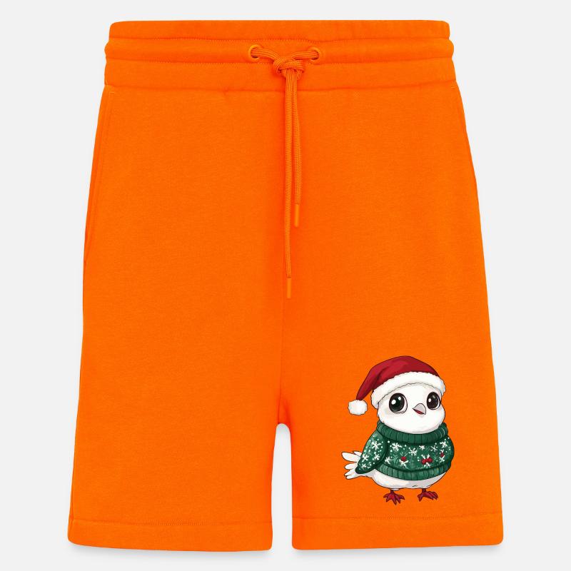 Taube Vogel Weihnachten Xmas - Shorts - made by SPREAD - SUNSET ORANGE