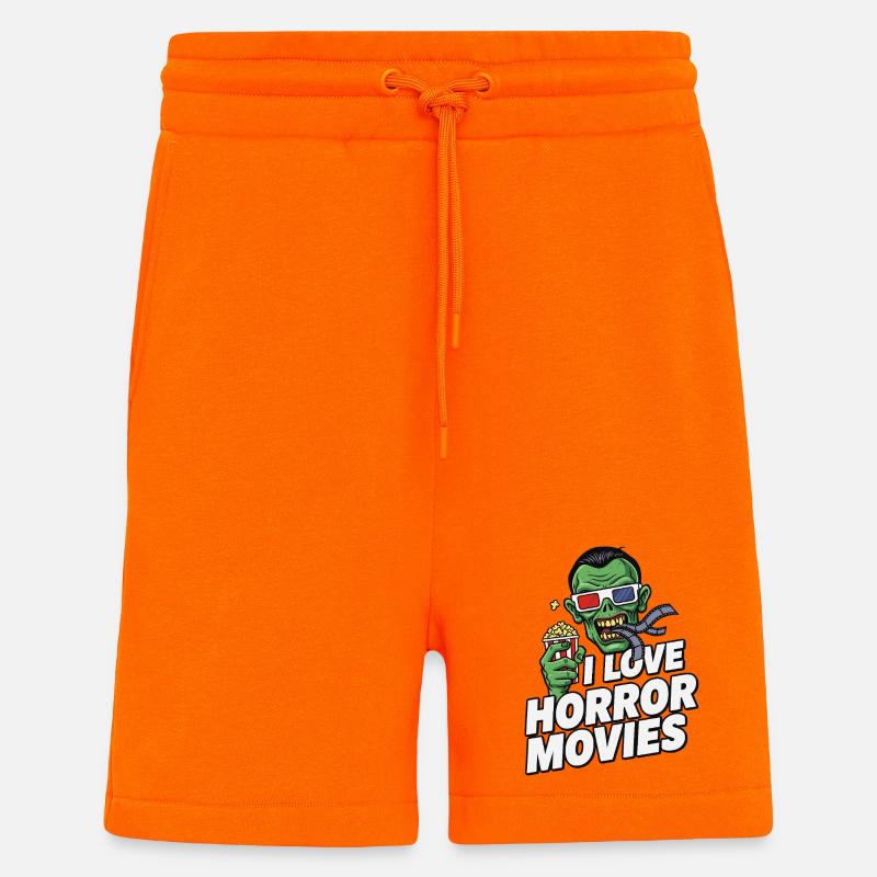 Zombie Filmliebe Pop-Art Horror - Shorts - made by SPREAD - SUNSET ORANGE