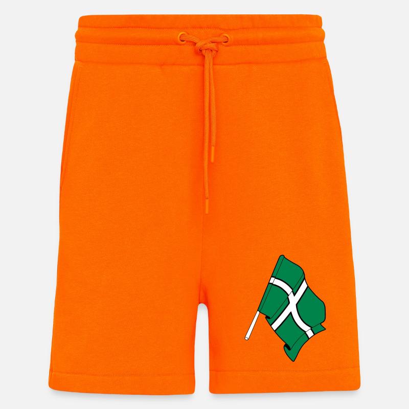 Drapeau du Devon - Short bio décontracté fabriqué en UE - SUNSET ORANGE