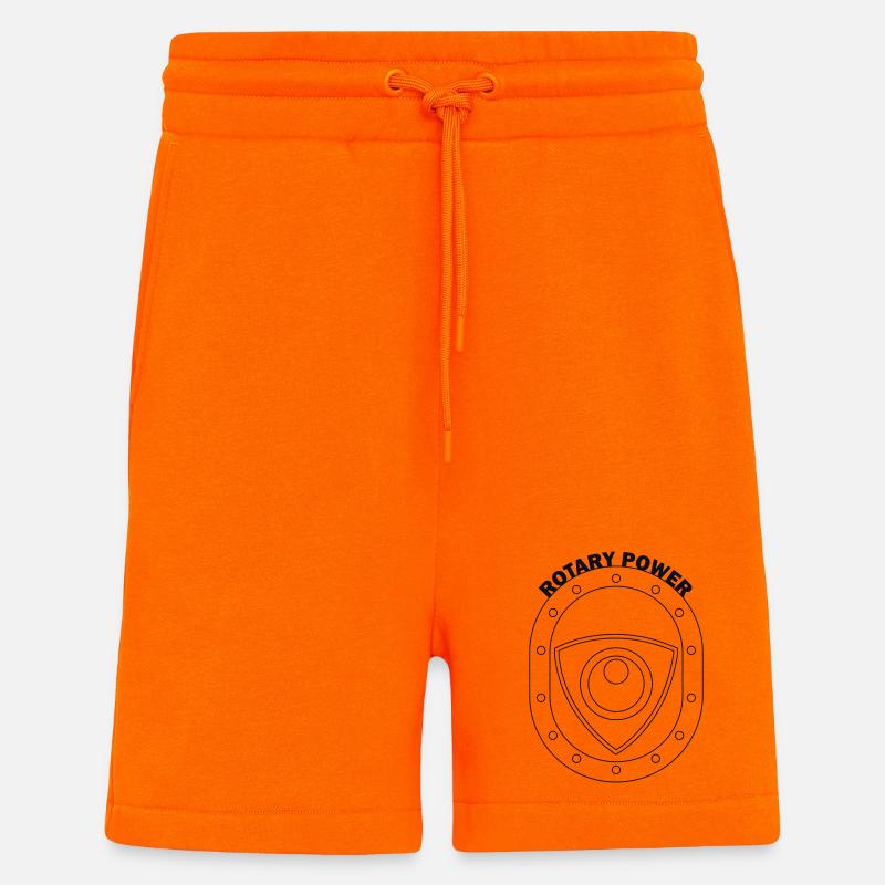 Rotatorisches Kraftschild-Emblem - Shorts - made by SPREAD - SUNSET ORANGE