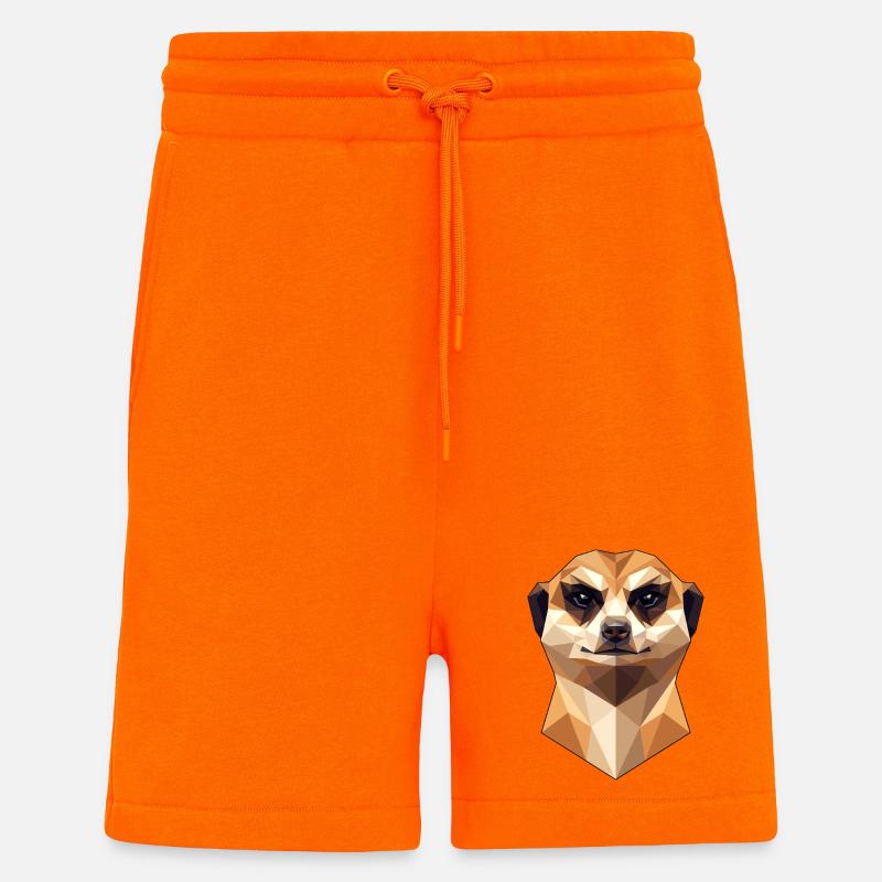 Erdmännchen Meerkat Süßes Surikate Mangusten - Shorts - made by SPREAD - SUNSET ORANGE