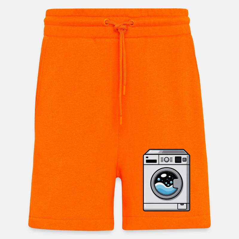 Waschmaschine Comic süß Kawaii - Shorts - made by SPREAD - SUNSET ORANGE