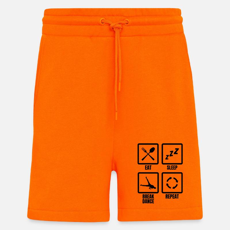 Breakdancer Daily Routine - Shorts - made by SPREAD - SUNSET ORANGE