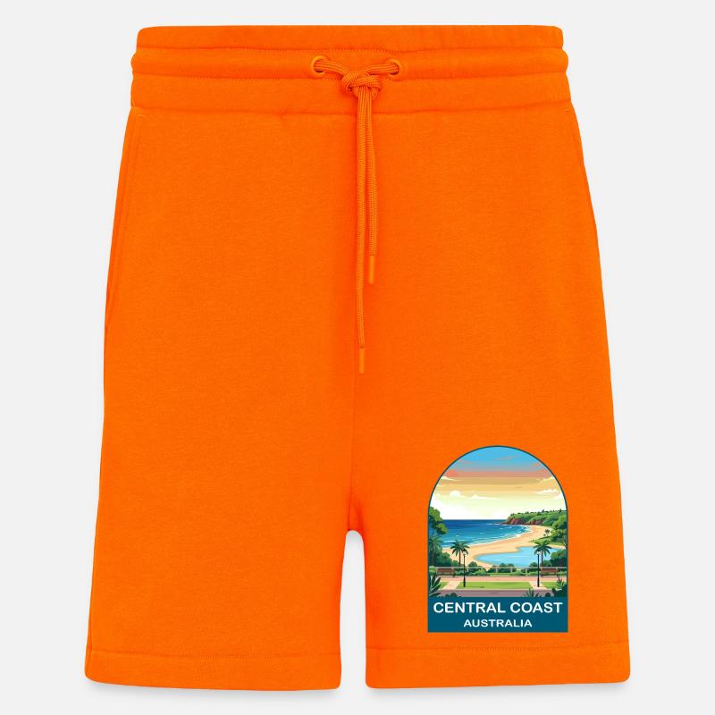 Central Coast Australien Strandreiseplakat - Shorts - made by SPREAD - SUNSET ORANGE
