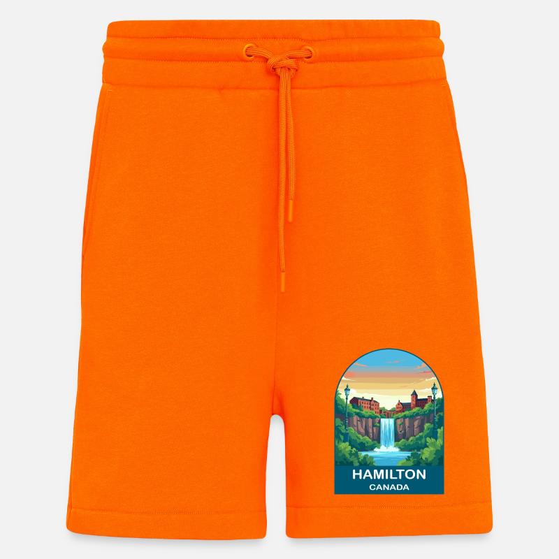 Hamilton Canada Wasserfall City Reiseplakat - Shorts - made by SPREAD - SUNSET ORANGE