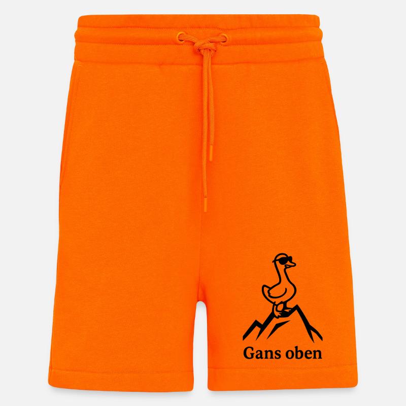 Dunkle Silhouette Muster - Shorts - made by SPREAD - SUNSET ORANGE