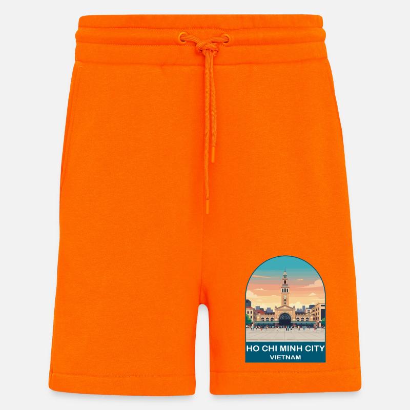 CTY02064 - Short bio décontracté fabriqué en UE - SUNSET ORANGE