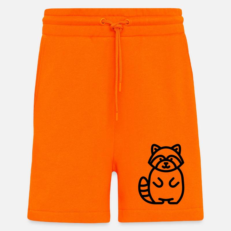 raton laveur - Short bio décontracté fabriqué en UE - SUNSET ORANGE