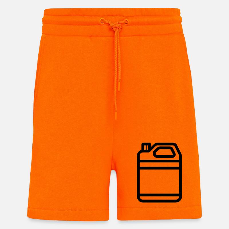 bidon - Short bio décontracté fabriqué en UE - SUNSET ORANGE