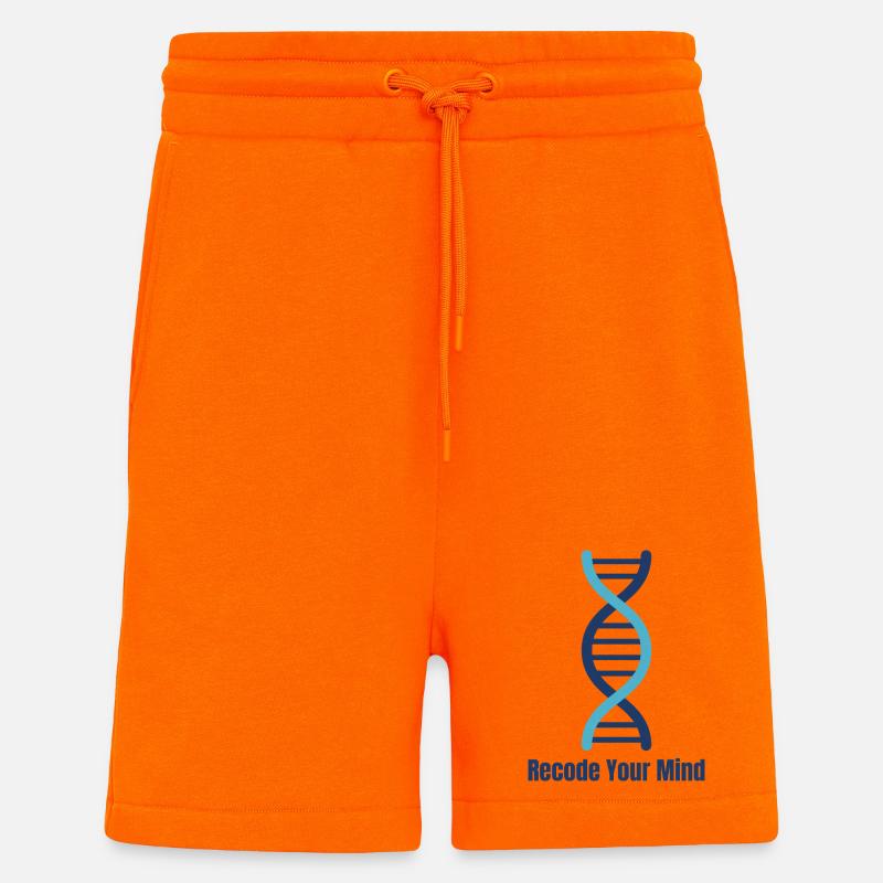 Recodez votre mentalité d’ADN mental - Short bio décontracté fabriqué en UE - SUNSET ORANGE
