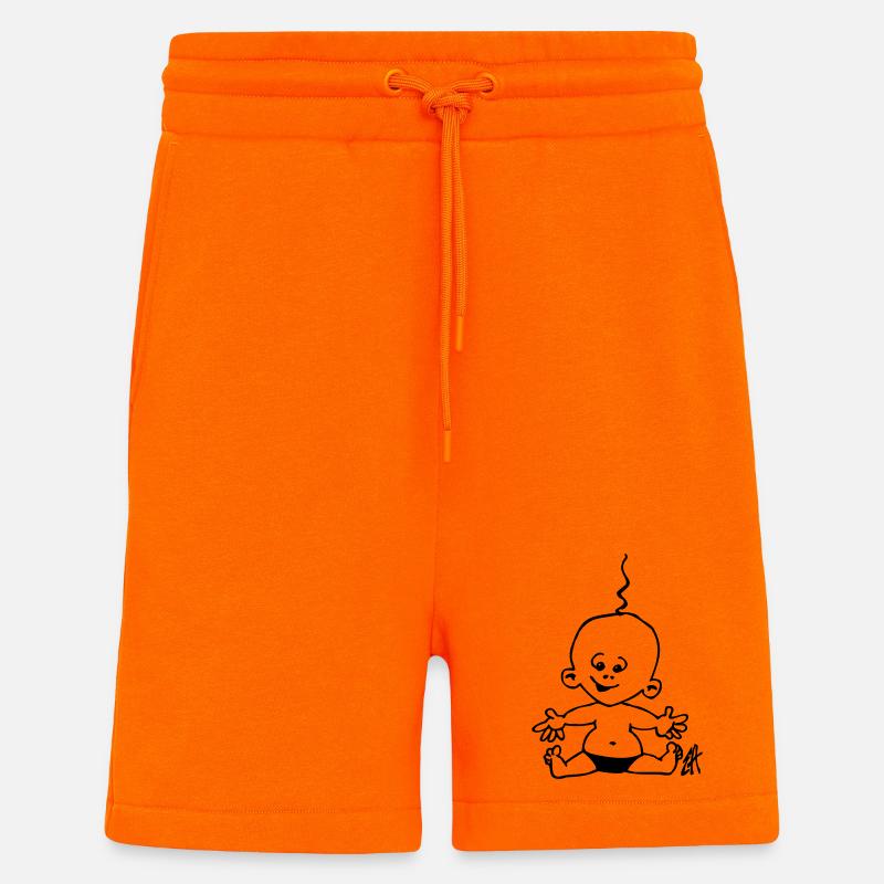 bébé - Short bio décontracté fabriqué en UE - SUNSET ORANGE