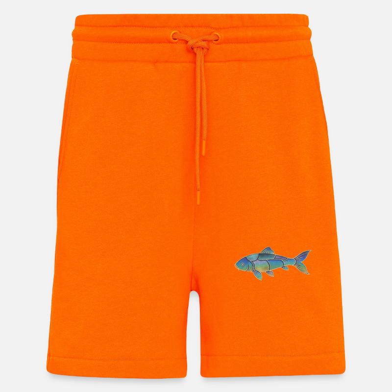 Gradient Pattern Iridescent Koi Fish - Shorts - made by SPREAD - SUNSET ORANGE