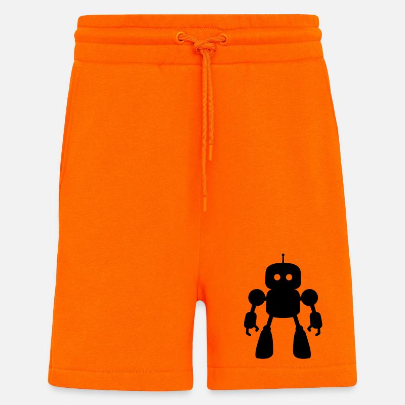 Roboter – Künstliche Intelligenz Sci-Fi Design - Shorts - made by SPREAD - SUNSET ORANGE