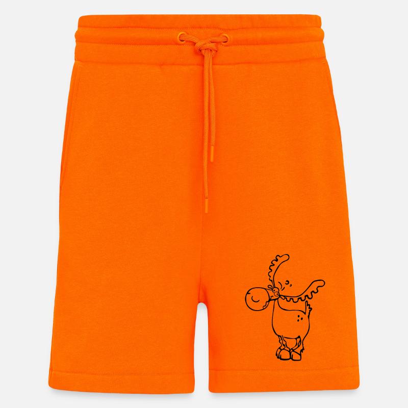 Elch - Hirsch - Rentier - Wild - Shorts - made by SPREAD - SUNSET ORANGE