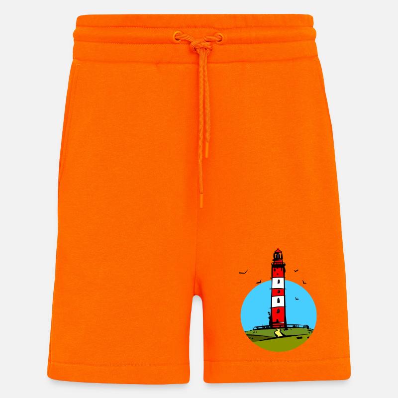 Leuchtturm Amrum Design - Shorts - made by SPREAD - SUNSET ORANGE