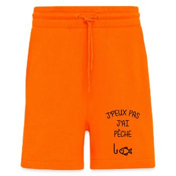 Pêche / Pêcheur / Chasse / Poisson / Mer - Short bio décontracté fabriqué en UE - SUNSET ORANGE - Devant