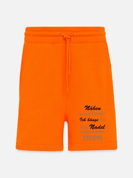 Naehen macht suechtig - Shorts - made by SPREAD - SUNSET ORANGE