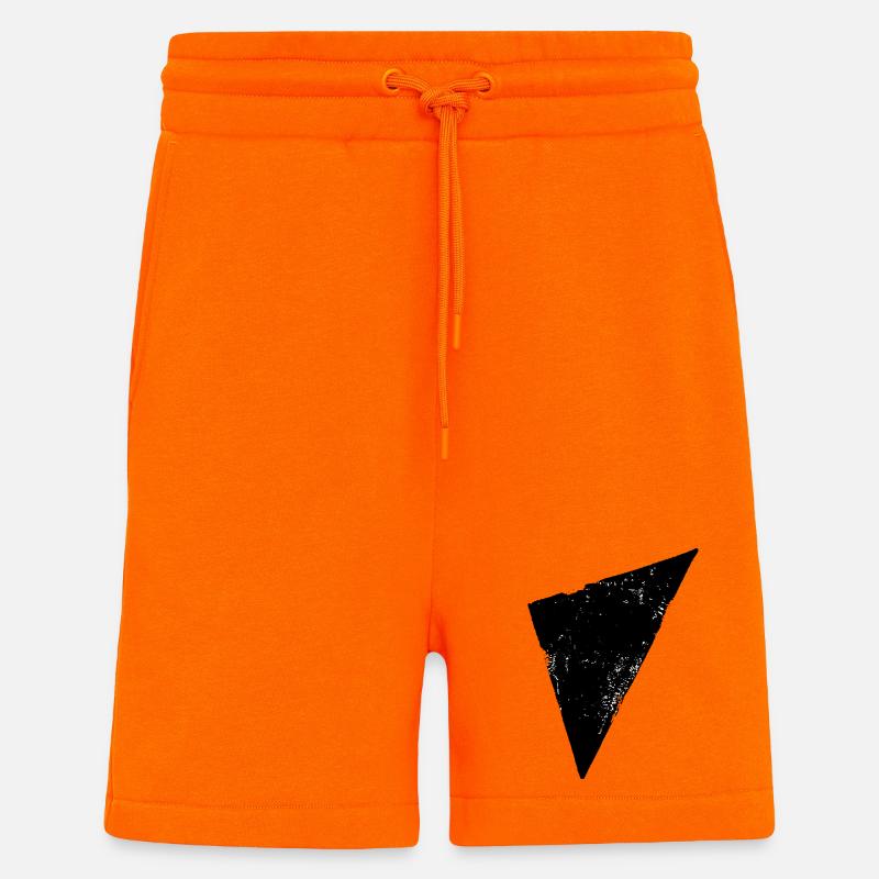 Triangle | Polygon | Triangle - Shorts - made by SPREAD - SUNSET ORANGE