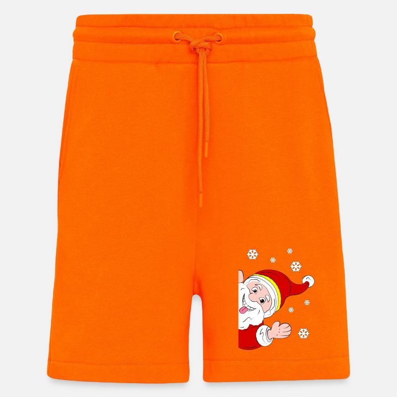 Froher Weihnachtsmann Schneegruß - Shorts - made by SPREAD - SUNSET ORANGE