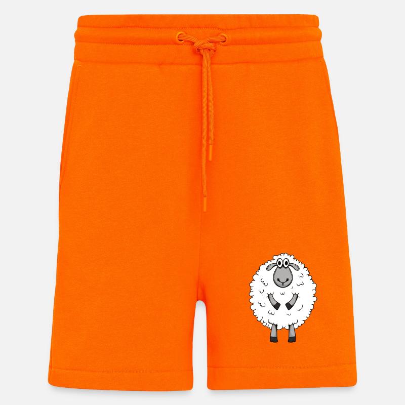 Cute German Shepherd Sheep Motif - Shorts - made by SPREAD - SUNSET ORANGE
