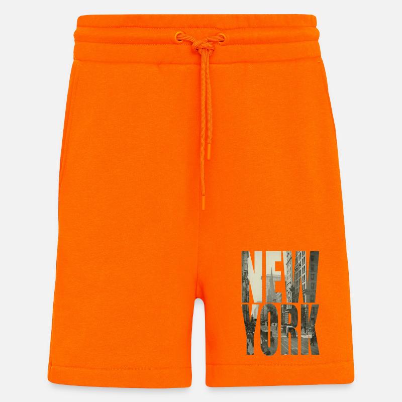 NEW YORK - Short bio décontracté fabriqué en UE - SUNSET ORANGE