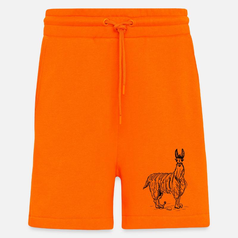 lama - Short bio décontracté fabriqué en UE - SUNSET ORANGE