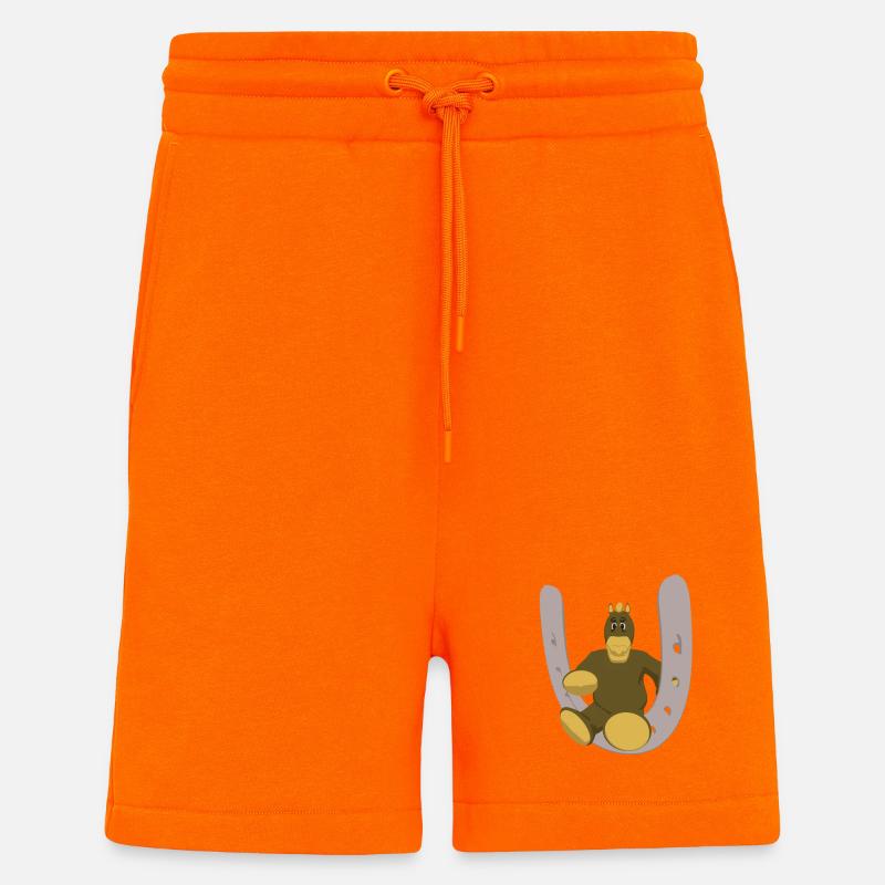 Pferd mit Hufeisen - Shorts - made by SPREAD - SUNSET ORANGE
