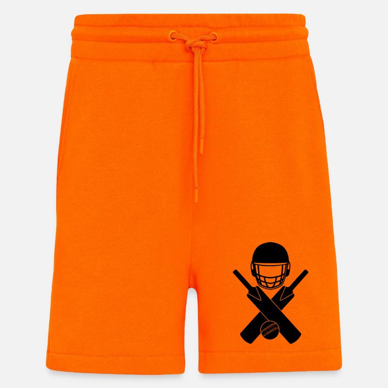 Cricket-Logo-Schattenbild - Shorts - made by SPREAD - SUNSET ORANGE