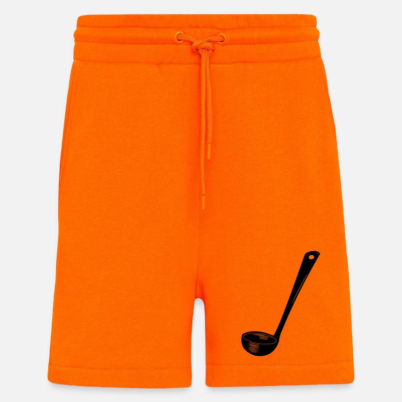 Cuillère à soupe transparente - Short bio décontracté fabriqué en UE - SUNSET ORANGE