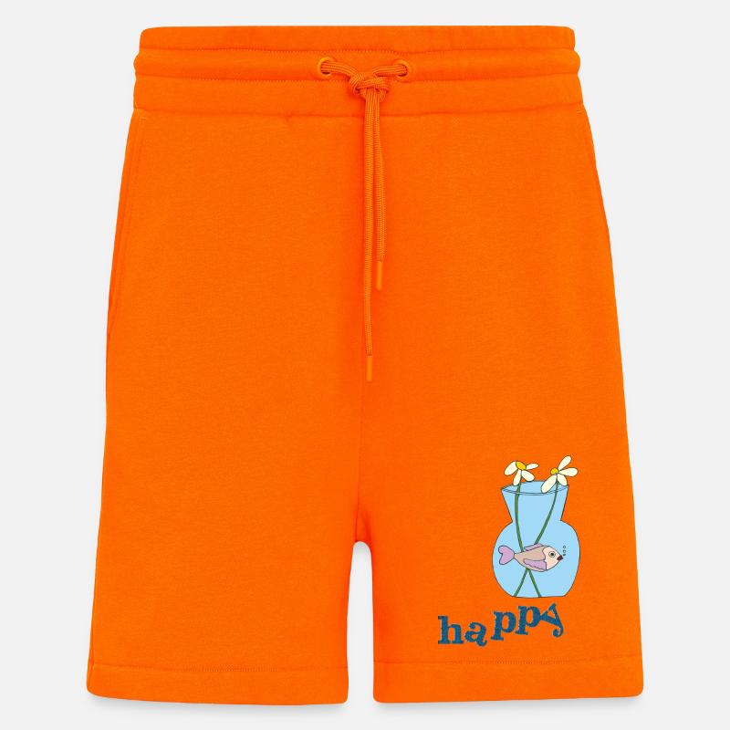 fisch im glas happy - Shorts - made by SPREAD - SUNSET ORANGE