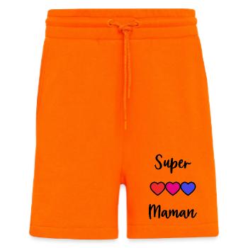 SUPER MAMAN - Short bio décontracté fabriqué en UE - SUNSET ORANGE - Devant