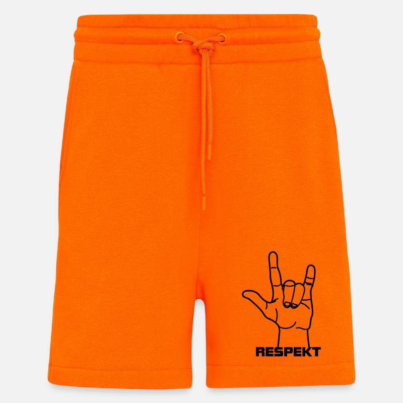 Handgeste deutsch Respekt - Shorts - made by SPREAD - SUNSET ORANGE