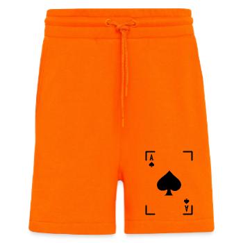 Jeu de cartes Casino Jeux de hasard Poker Loterie - Short bio décontracté fabriqué en UE - SUNSET ORANGE - Devant