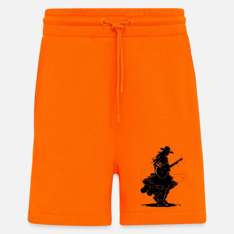 Gitarrenspielerin - Shorts - made by SPREAD - SUNSET ORANGE