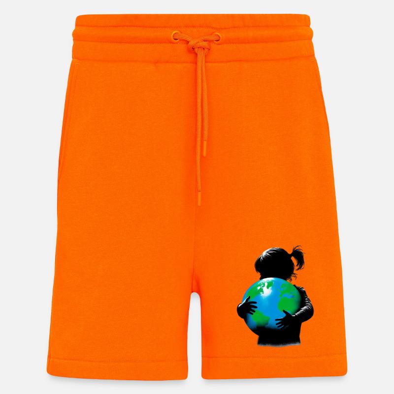 Planet Erde - Shorts - made by SPREAD - SUNSET ORANGE
