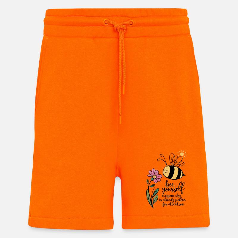 Abeille vous-même - Short bio décontracté fabriqué en UE - SUNSET ORANGE